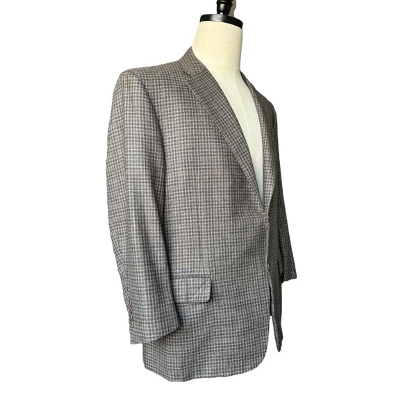 Canali Lightweight European silk/wool blend plaid check blazer | 58R IT (US 48R) - Picture 5 of 16